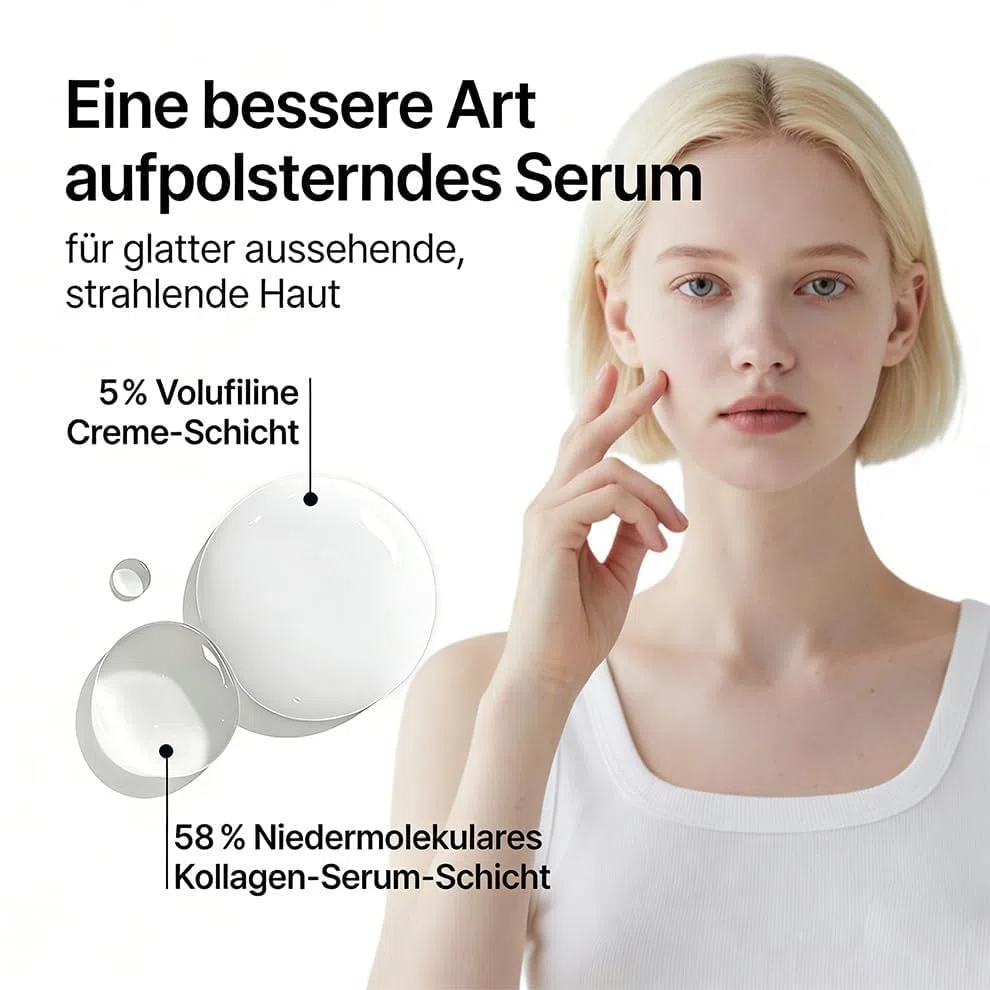 Maison Deep Collagen Serum Korea, 2026 Volufine | Koreanisches Kollagen-Serum für Reife Haut, Enthält Hyaluronsäure, Straffend und Feuchtigkeitsspendend, Alle Hauttypen Geeignet (30ml*1)